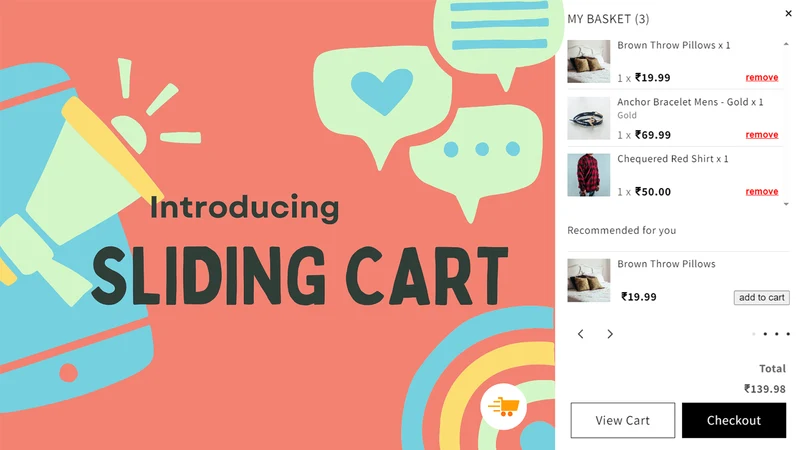 Modern Sliding Cart Drawer