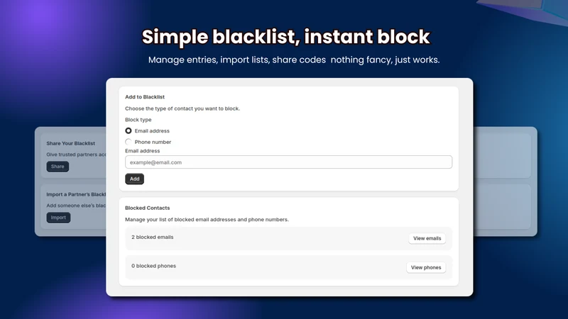 Chargeback Blacklist