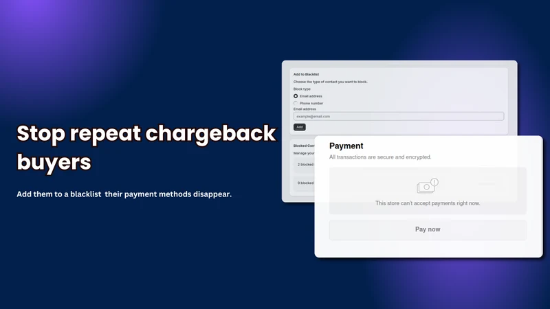 Chargeback Blacklist