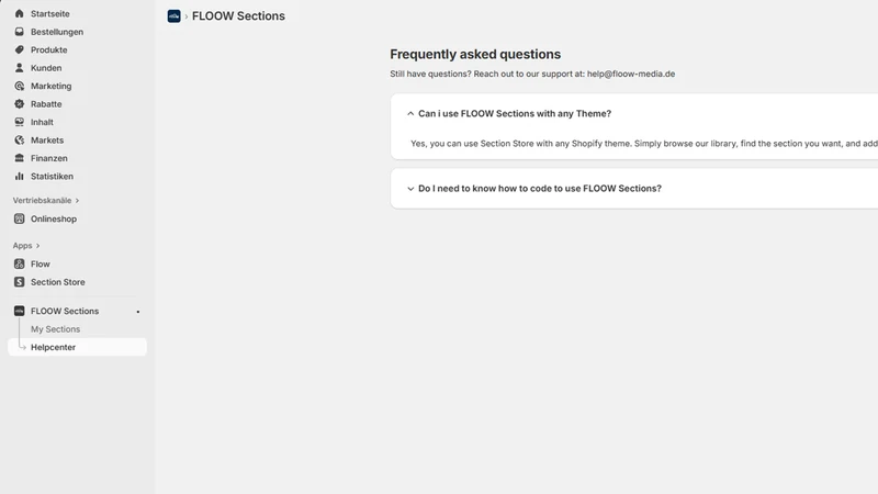 FLOOW Sections