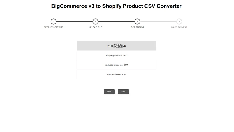 Vostari Converter: BigCommerce