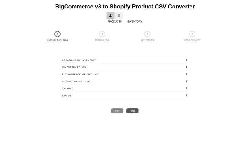Vostari Converter: BigCommerce