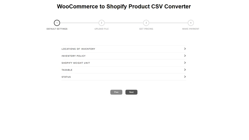 Vostari CSV converter: Woo