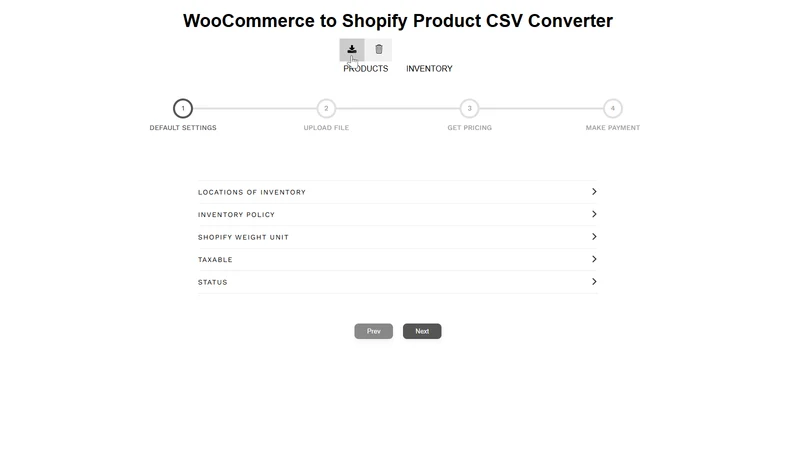 Vostari CSV converter: Woo