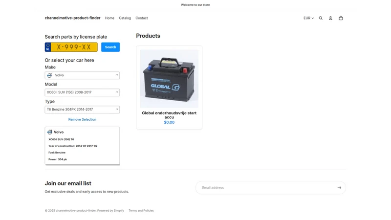 Channelmotive Parts Finder