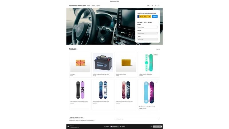 Channelmotive Parts Finder