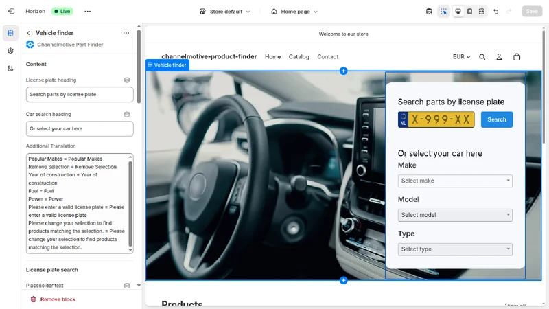 Channelmotive Parts Finder