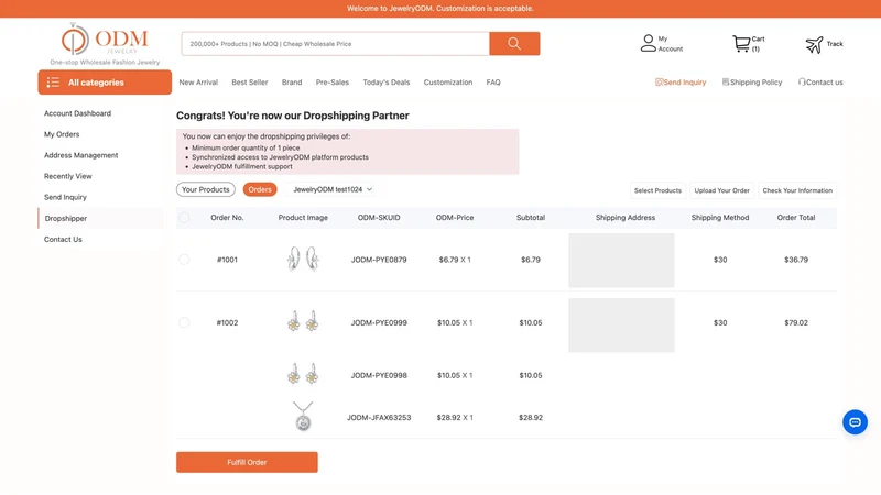 JewelryODM Dropshipping