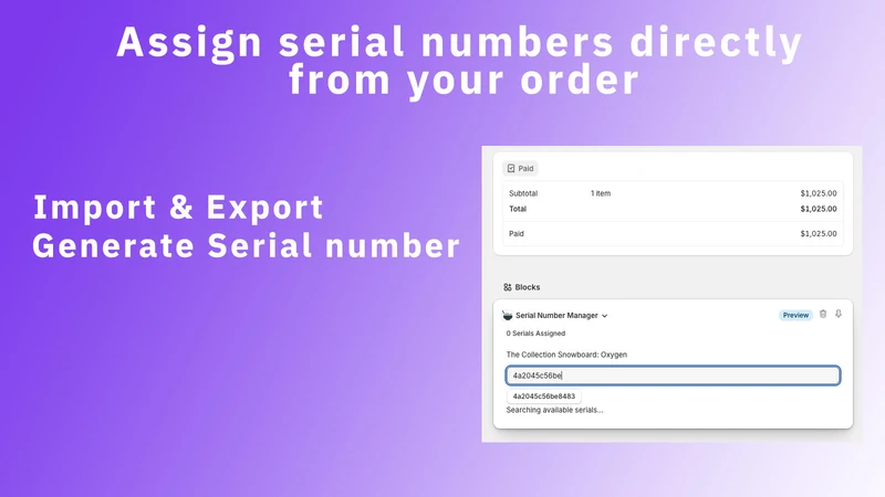 H and Co Serial Manager