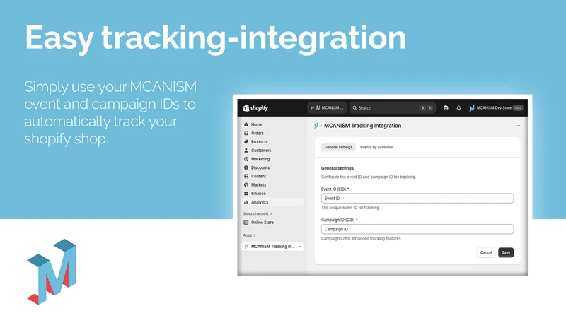 MCANISM Tracking Integration