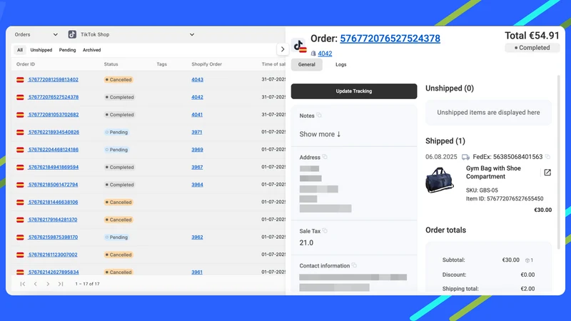 M2E ‑ TikTok Shop Importer