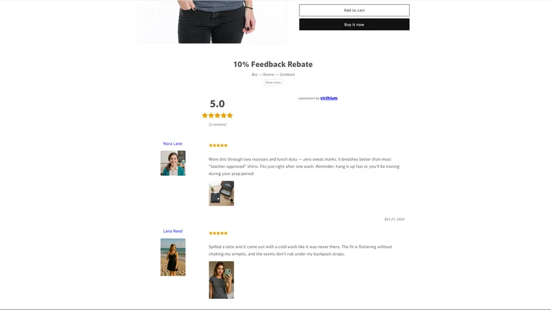 Virthium Feedback Rebates