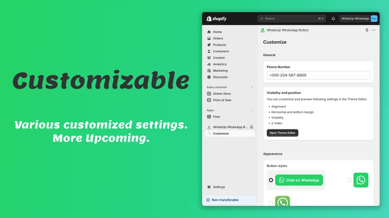 Whats Up: Customer Chat Button