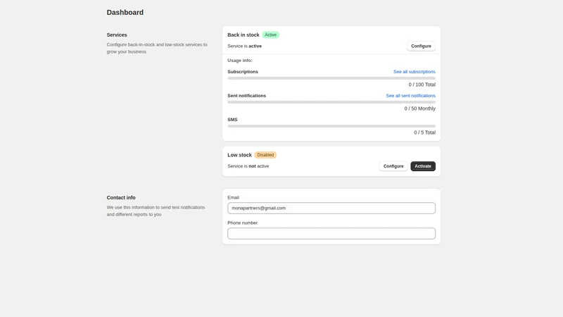 Alert'em: Customer alerts