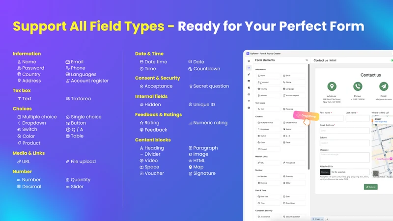 UpForm Contact Form & Popup