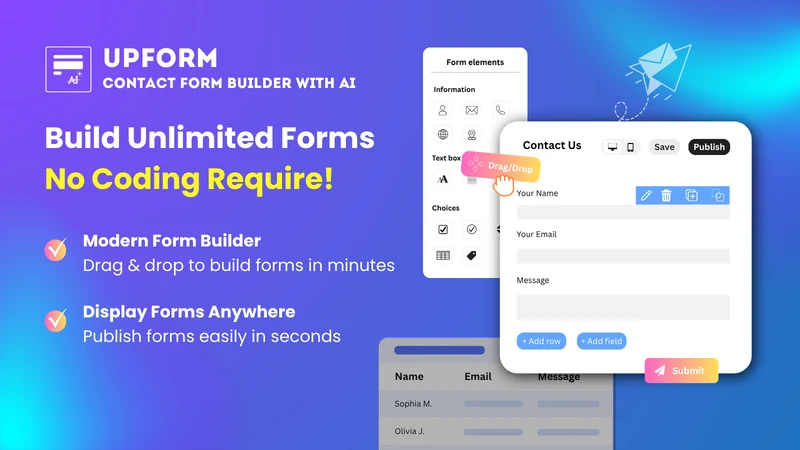 UpForm Contact Form & Popup
