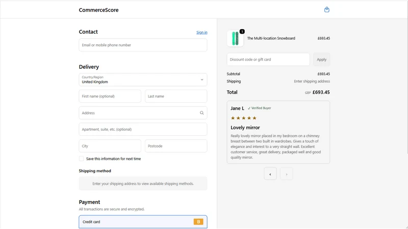 Checkout Review ‑ Conversion