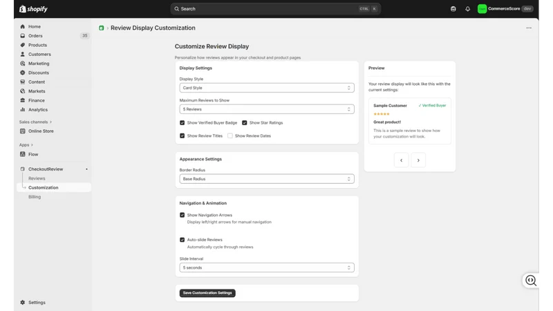 Checkout Review ‑ Conversion