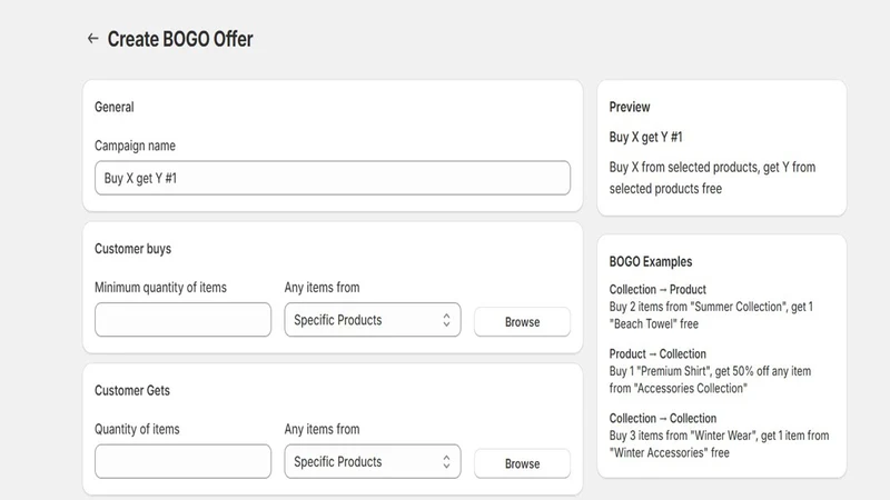 BOGO, Bundles & Free Gifts