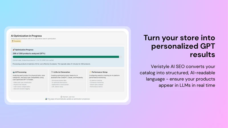 Veristyle AI SEO for Fashion