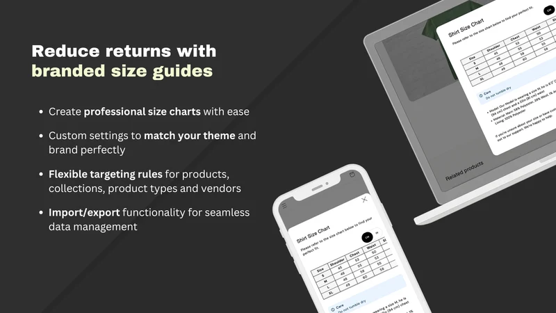 Pivotal Size Charts