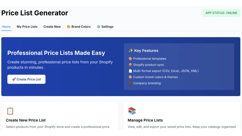 Estollo’s Price List Generator