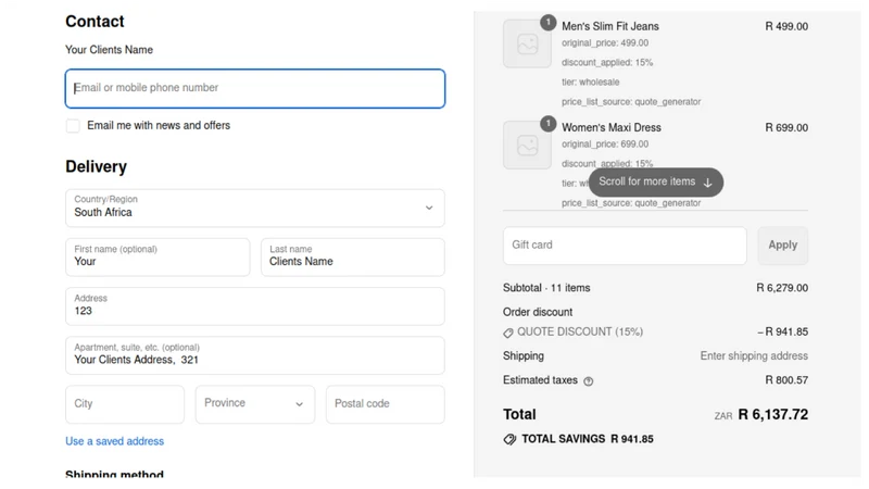 Estollo’s Price List Generator