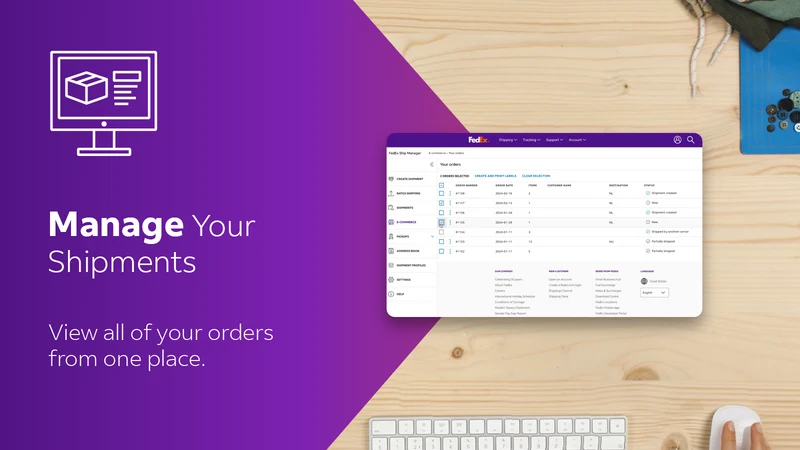 FedEx ‑ Create shipping labels