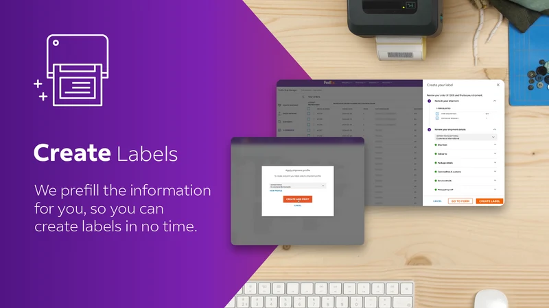 FedEx ‑ Create shipping labels