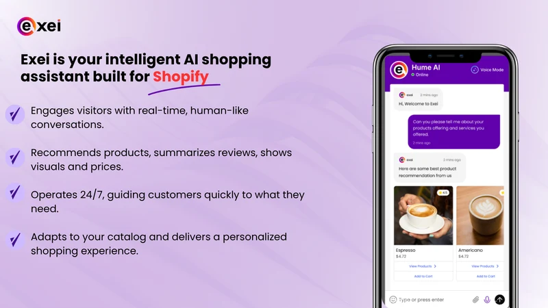 Exei: AI Agents for E‑commerce