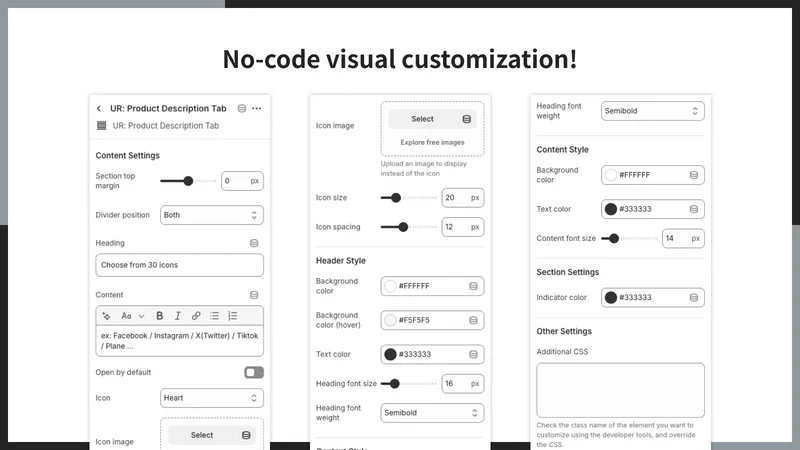 UR: Product Description Tab