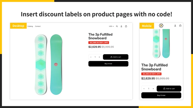 UR: Smart Sale Discount Label