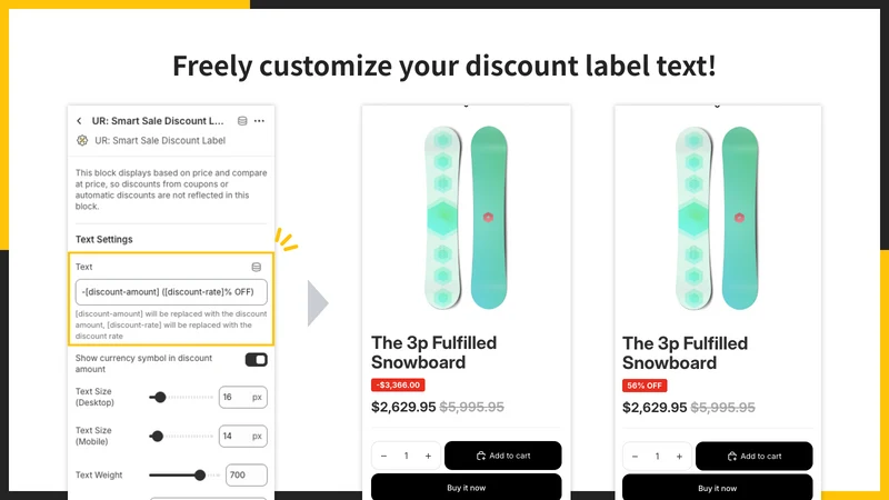 UR: Smart Sale Discount Label