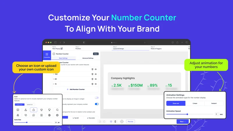 K: Animated Number Counter