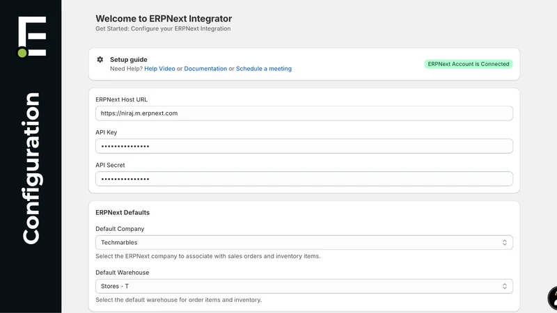 ERPNext Integration TM