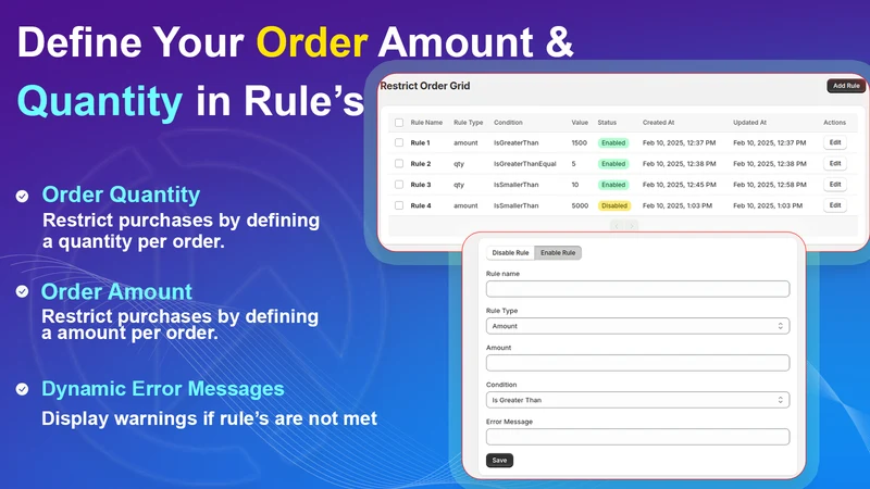 WBL ‑ Restrict Order PRO