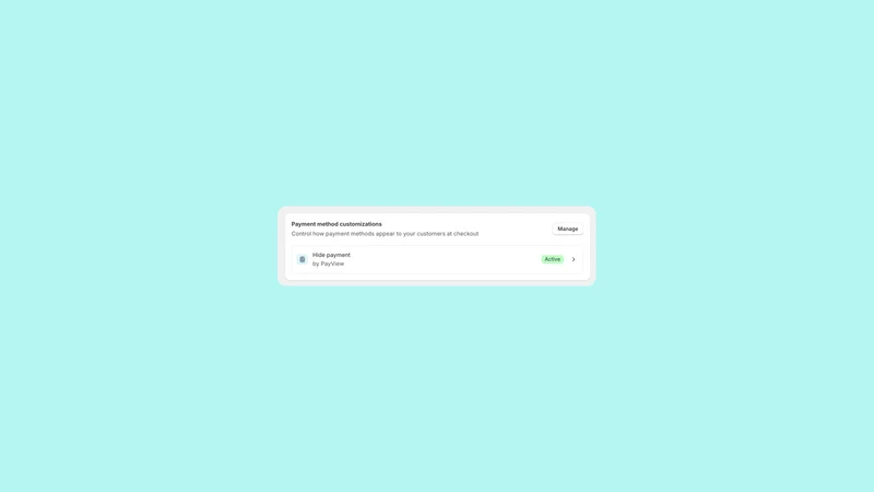 Pay View: Payment & Delivery