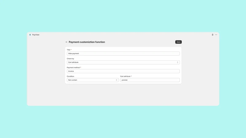 Pay View: Payment & Delivery