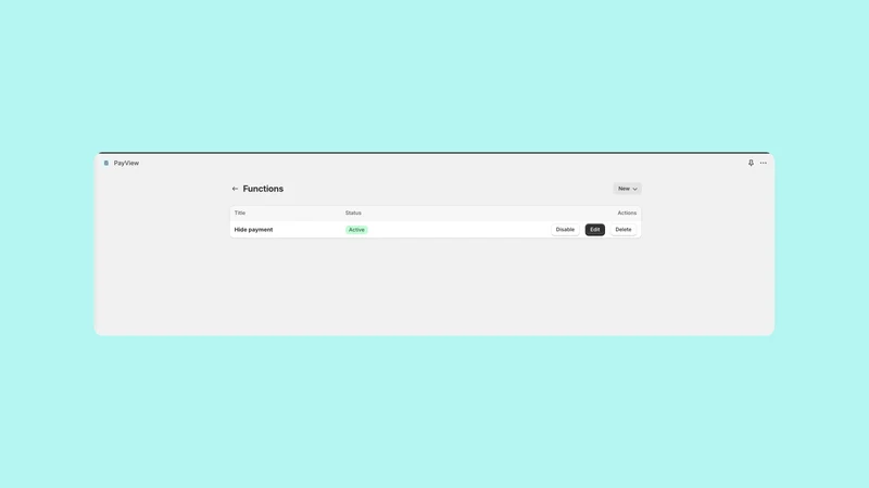 Pay View: Payment & Delivery
