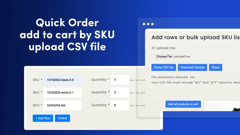 Ordexis Bulk Order by SKU CSV