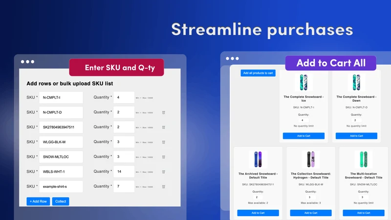 Ordexis Bulk Order by SKU CSV