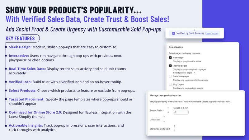 Sold So Many: Sold Pop‑ups