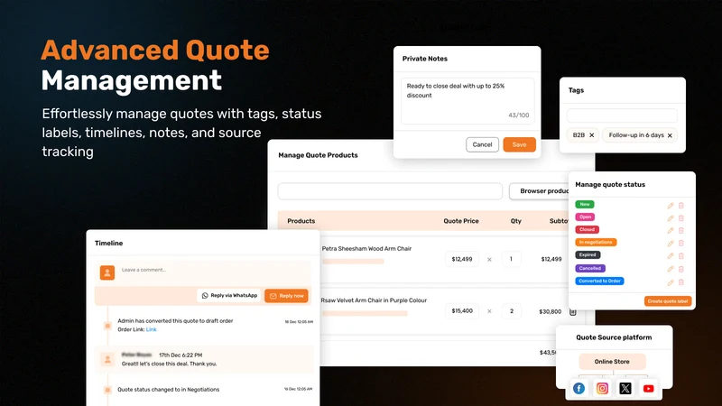 AI Request a Quote, Hide Price