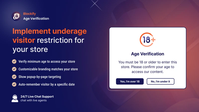 Blockify Age Verification 18+