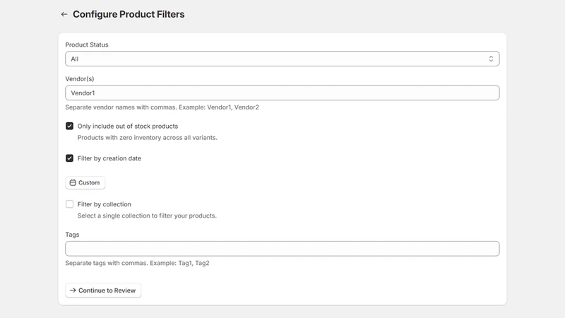 S: Bulk Delete Products