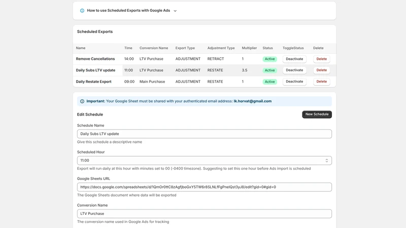 AdsLink: Restate and Retract