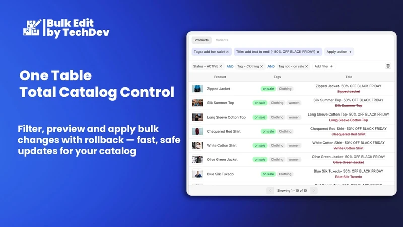 TechDev Bulk Product Editor