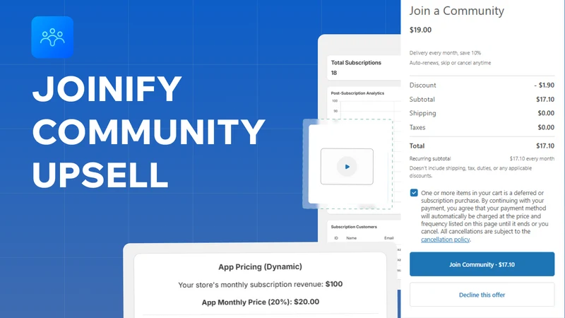 Joinify | Community Upsell