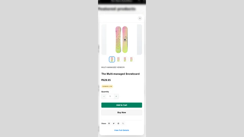 Coral: Quick View & Modal View