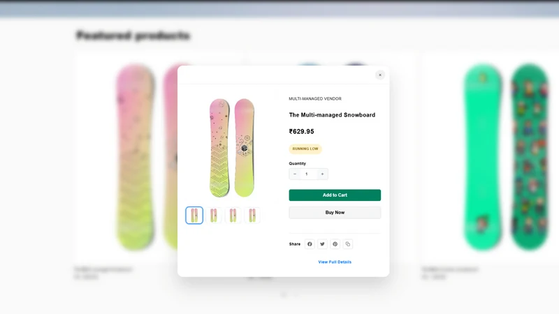 Coral: Quick View & Modal View